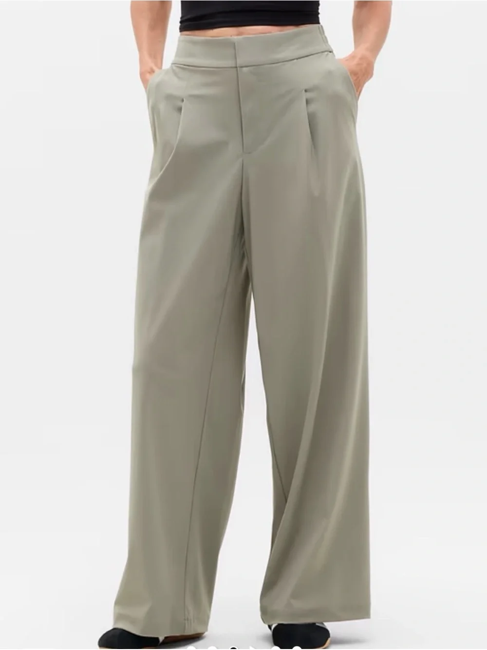 Athleta Pinnacle High Rise Trouser NWT Wide Leg Travel Pant sz 16